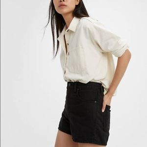 Levis Women’s Size 28 Well Tread X  Ribcage Shorts Black Help Blend Dasiy Dukes